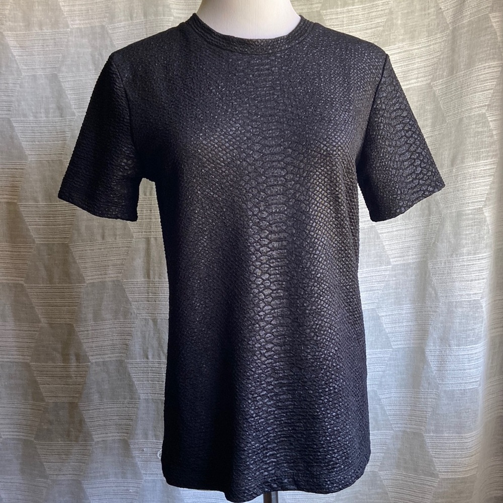{DKNY} snake print textured shirt